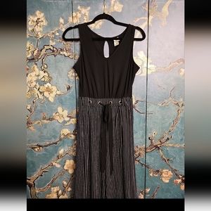 Elegant White and Black Jumpsuit